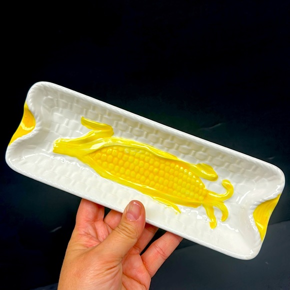 Vintage ceramic hand painted set of 5 corn on the cob holders - Picture 7 of 7